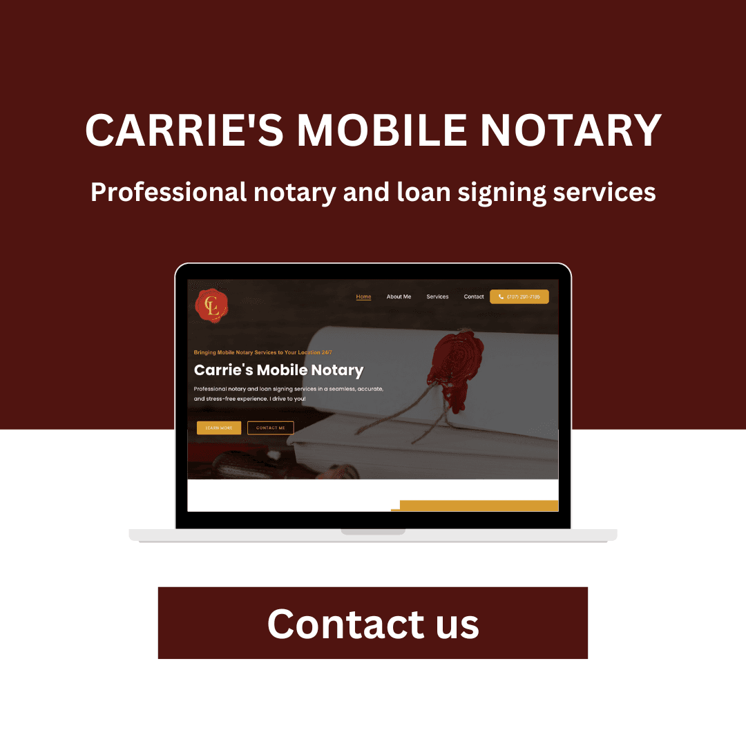 Carrie Link Mobile Notary website project